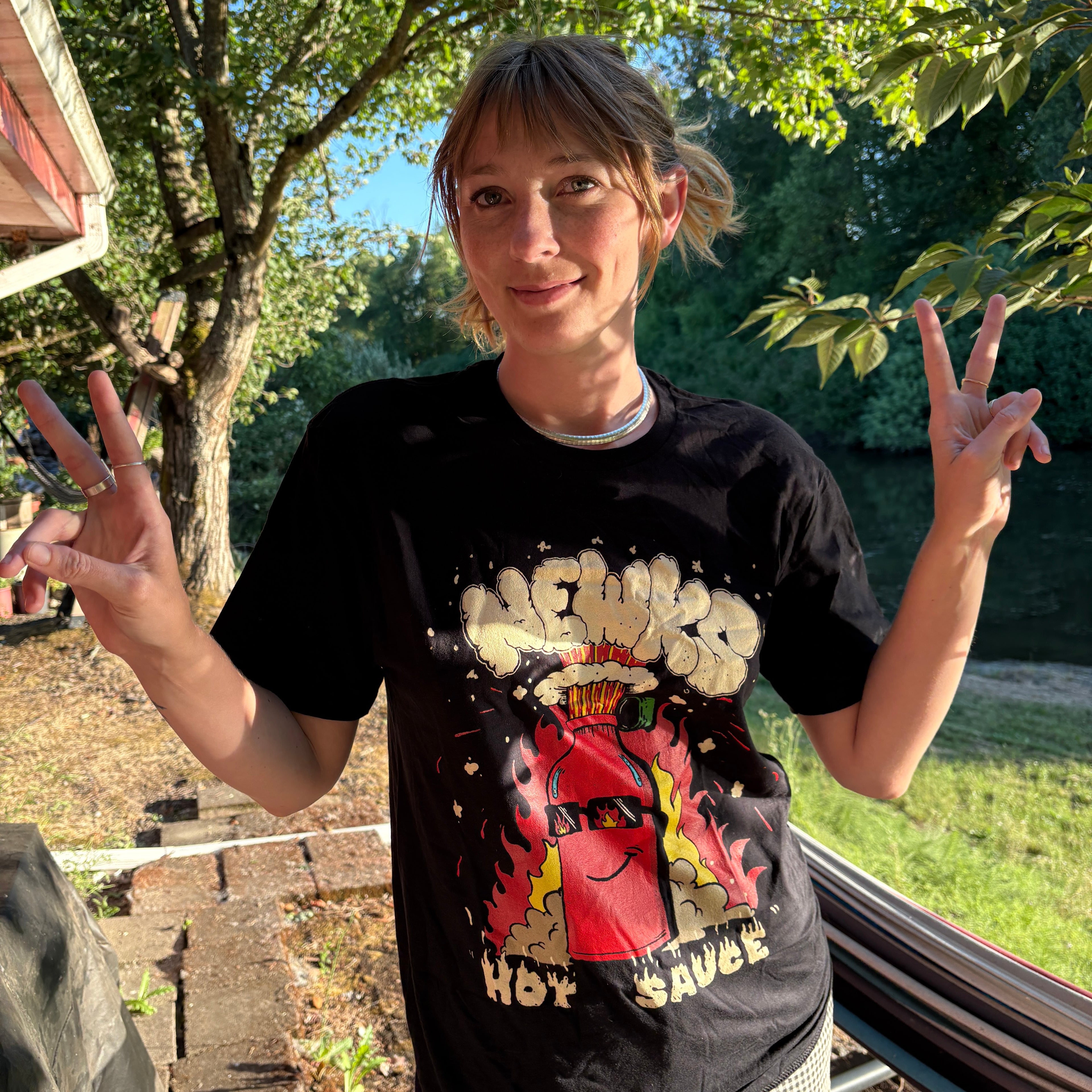Exploding Hot Sauce Bottle Shirt